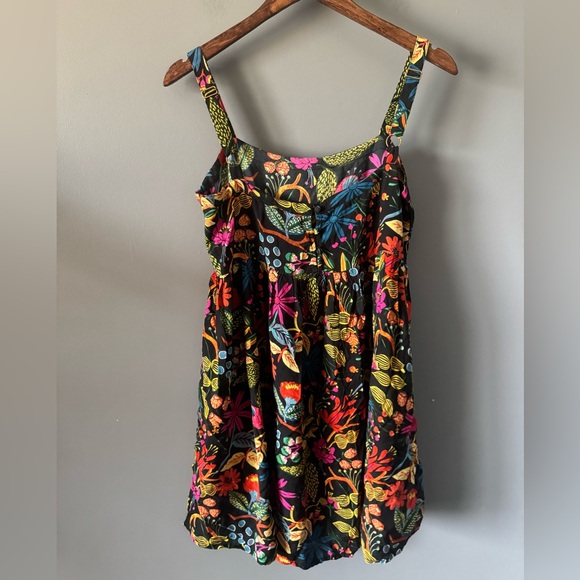 Natural Life Patti Mini Dress in black neon floral print - Picture 5 of 9